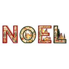 NOEL Light up Wooden Letters- Set of 4