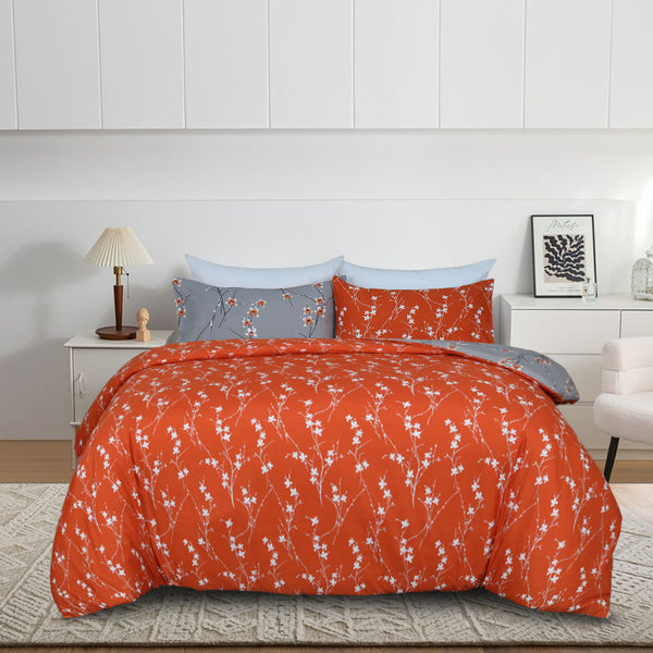 3pcs Luxury Printed Duvet Cover Set – Reversible Quilt Cover with Pillowcases, Ultra Soft & Breathable Microfiber Bedding, Machine Washable, Single, Double, King & Super King Sizes
