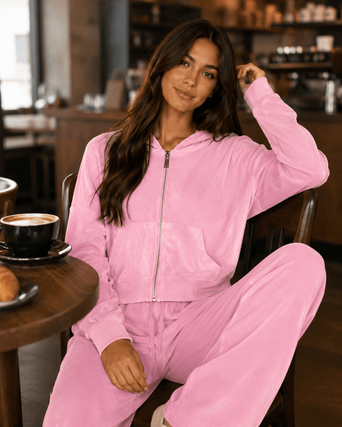 Women'S Soft Touch Tracksuit Set, Zip Up Hooded Jacket & Joggers, Casual 2pcs Lounge Wear Co Ord Outfit, Casual and Sports Wear, Gym Wear Street Wear