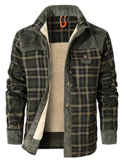 US Size Men'S Casual High-Quality Fall/Winter Plaid Jacket