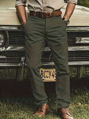 [Tongtongbang Selection OBM] 2pcs Set of Stretch Men'S Chino Pants, Light Business Semi-Formal Casual Straight Trousers