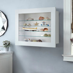 5-Layer Transparent Collection Display Cabinet, Space-Saving Display Cabinet for Home, Office, Bathroom, Living Room, Wall Mounted, Multi-tier Shelving, Space-Saving, Durable Organizer, Ideal for Storage and Decoration