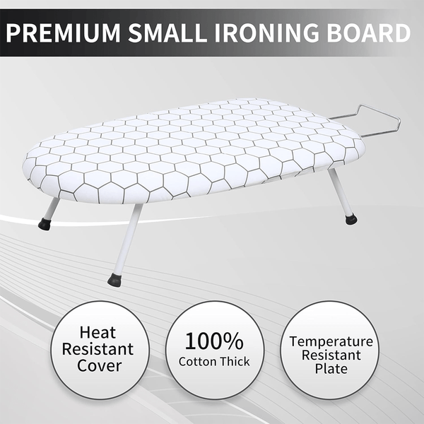 A Compact, Foldable Ironing Board Measuring 66X40Cm, Easy to Store And Lightweight, Making It Ideal for Small Living Spaces Like Apartments And Dorms. It Features Adjustable Height for Convenience