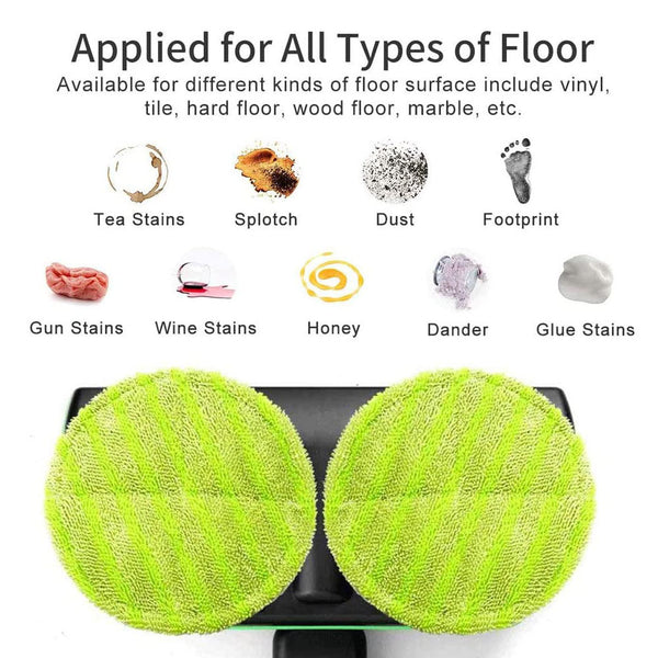 Electric Cordless Mop with Spinning Polisher & Scouring Pads - 360° Rotating Head, Dual-Speed Control, Ergonomic Handle & Telescopic Pole for Hardwood, Tile, PVC Floors - Wet/Dry Cleaning, Scratch-Free Surface Safe, Cordless & Portable Design for Ho