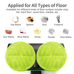 Electric Cordless Mop with Spinning Polisher & Scouring Pads - 360° Rotating Head, Dual-Speed Control, Ergonomic Handle & Telescopic Pole for Hardwood, Tile, PVC Floors - Wet/Dry Cleaning, Scratch-Free Surface Safe, Cordless & Portable Design for Ho