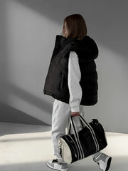 Women'S Plain Color Basic Daily Insulated Puffer Vest