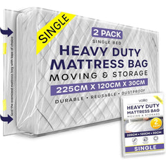 Heavy Duty Mattress Bag for Moving and Storage - Reusable Waterproof Mattress Cover for Moving, Storage and Protect Beds from Stains, Dust, and Pest Damage