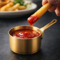 24 Pack Stainless Steel Sauce Bowls with Handle, Mini Gravy & Dipping Cups for Serving Sauces, Condiments, Dressings and Toppings