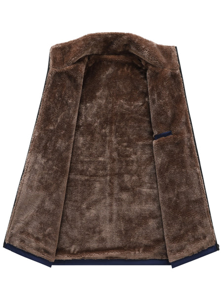 Men's New Stand-up Collar Casual Autumn and Winter Jacket Jacket Men's Velvet Padded Warm Fashion Winter Clothes -padded Jacket