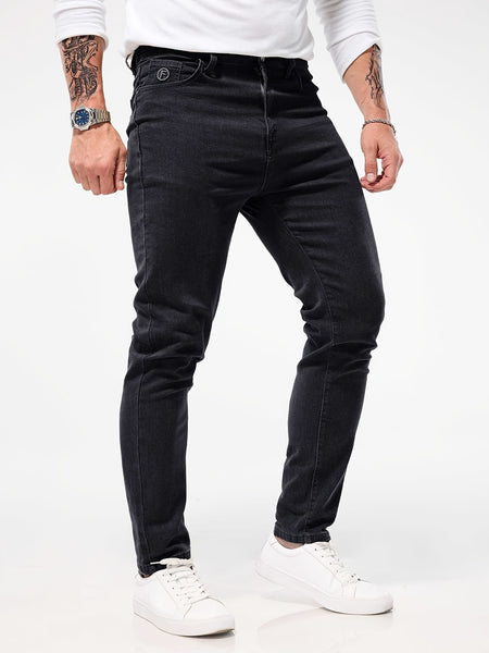 Solid Color Jeans Men'S Slim Fit Straight Leg Easy Versatile Casual Wear Long Pants Men'S Fashion