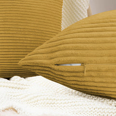 1pc Stripe Velvet Cushion Cover – Soft Luxury Cushion Case, Modern Textured Design, Machine Washable for Sofa & Bedroom Decor, Ideal Gift
