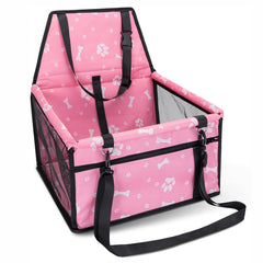 Portable Breathable Bag for Pets, Designed As a Booster Seat for Travel with a Seat Belt