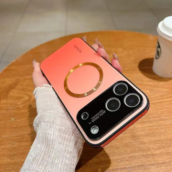 Phone Case - High-End Gradient Color Magnetic Glass Phone Case for Large Windows, Compatible with Iphone 17, 16, And 15 Pro Max, Featuring Wireless Charging And Complete Shock Resistance