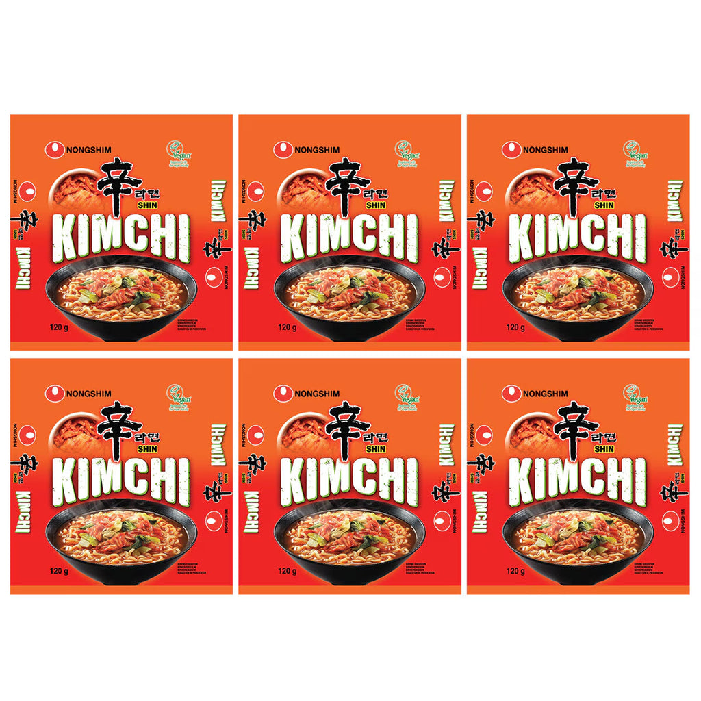 Nongshim Kimchi Noodles, 6 X 120G