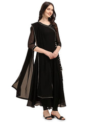 Estationeryhouse Women's Georgette Anarkali Kurta Kurti with Dupatta (Bottoms not Included)