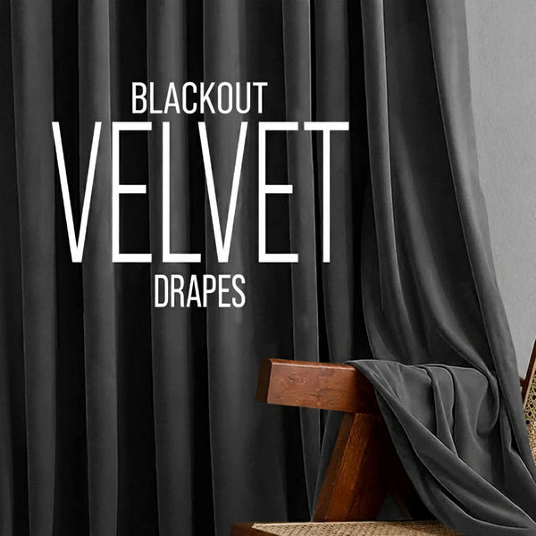2pc Luxury Velvet Curtain Panels with Free Matching Velvet Cushion Cover – Thermal Insulated Grommet Top Drapes, Energy Saving Curtain Panels for Bedroom & Living Room Home Decor, Perfect Holiday Gift