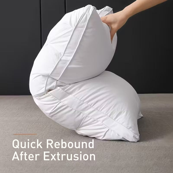 4PCS 5-Star Hotel Quality Pillows Premium Non-Collapsible Pillow Core Soft Breathable Machine Washable All-Season for Home Bedroom Daily Rest Improved Sleep Quality