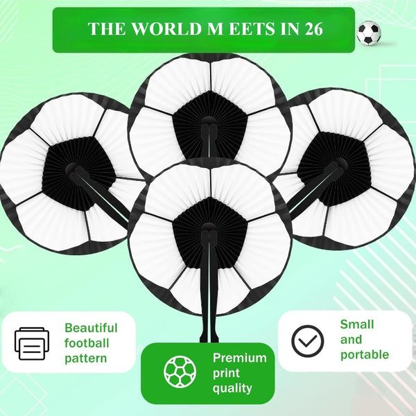 5pcs Foldable Handheld Soccer Fan, Essential for Fans, Party Decoration, Summer Gift, Viewing Must-Have, Cheer for Football, NORTH AMERICA 26 THE WORLD MEETS IN 26