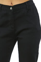 MYT Womens Side Elastic Waist Jeans Ladies Straight Leg Regular Fit Denim Size 10-24