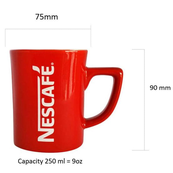 Nescafé Iconic Stylish Modern Red Tea & Coffee Mug | New 2026 Style | 6 Pack