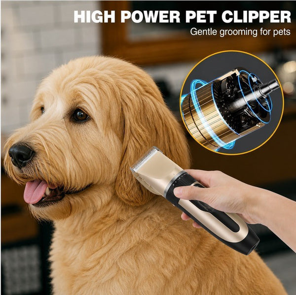 5 Speed Low Noise Dog Hair Clippers Cordless Rechargeable Pet Grooming Kit