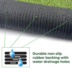 WALPLUS 4mx1m Roll 20mm Pile Height Carpet Artificial Grass Astro Garden Lawn High Density Durability Realistic Looking Pets Friendly Fake Turf Mat Floor for Patio Balcony Outdoor Indoor Self-Draining