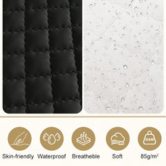 1 Waterproof Mattress Protector - Reusable Underpads, Solid Quilted Geometric Stitching Design, Thickened Durable Fabric, Suitable for Dorms, Camping, RVs And Hotels - Machine Washable, Mattress Waterproof, Camping Essentials, Modern Bed Cover