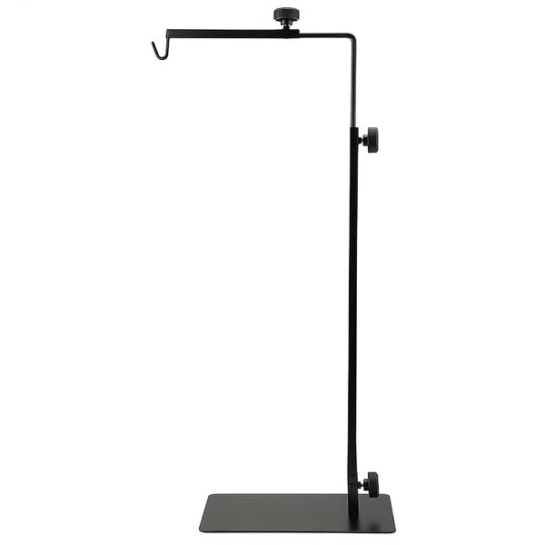 Adjustable Reptile Light Stand for Tortoises, Lizards & Amphibians - Durable Iron Heat Lamp Holder with Hook, 22-30cm Width & 40-64cm Height, Black, Terrarium Lighting | Insectivore Lighting | Sturdy Lamp Support, Reptile Accessories