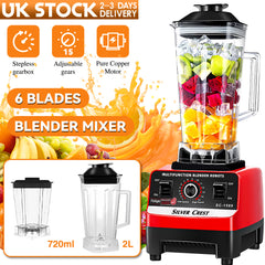 Multifunctional Blender Set, 2L+720ML Large Capacity Wall Breaker - High Power, 15 Adjustable Speeds, 4500W, Automatic Juicer,blenders for kitchen, blender for shakes and smoothies, slushy machine, food processor, blenders for kitchen heavy duty. Christma