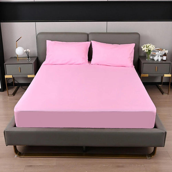 ELAFY Assorted Colour Surprise Fitted Sheet – Elasticated Polycotton, 25cm Extra Deep – Single, Double, King, Super King Luxury Premium