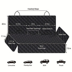 Pet Car Seat Cover Dog Safety Protector Mat Rear Back Seat Hammock