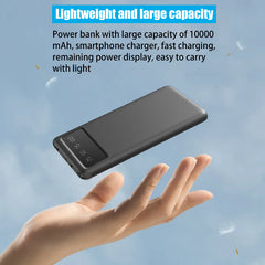 10000/20000mAh Large Capacity Portable Power Bank | Suitable for Charging Android Electronics/Mobile Phone Devices, Equipped with LED Display, Dual Output Ports, Multiple Colors to Choose From, USB Type-A Connector, Lithium Polymer Battery