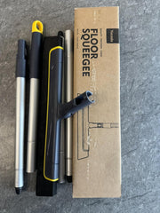 Yocada Floor Squeegee 51In Broom Perfect for Shower Bathroom Kitchen Home Tile Pet Hair Fur Floor Marble Glass Window Water Foam Cleaning Long Adjustable Removable Handle Anti-Static Household