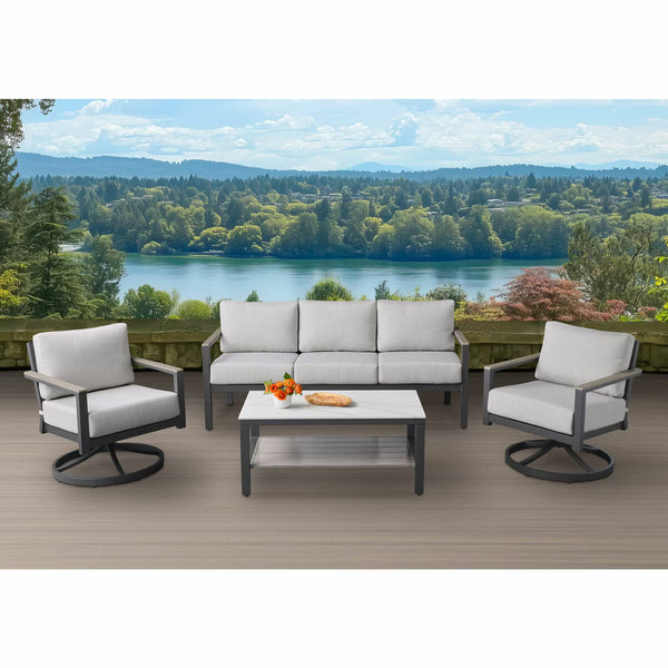 Agio Nicolet 4 Piece Deep Seating Set + Cover