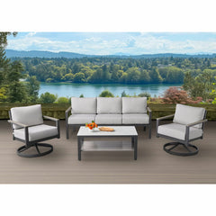 Agio Nicolet 4 Piece Deep Seating Set + Cover