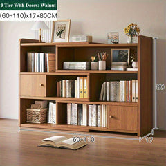 Multi-layer Desktop Storage Rack, Dormitory Office Cosmetic Stationery Book Storage And Bookcase Finishing Rack, Expandable Bookshelf, Space Saving, Backless