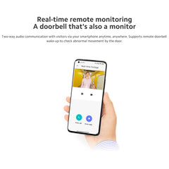Xiaomi Smart Doorbell 3s,180° Ultra-Wide View 2k Resolution,Superior Night Vision,Professional Ip65 Water,Two Power Supply Modes 5200mah Battery, Free, Rolling 72-Hour Cloud Storage