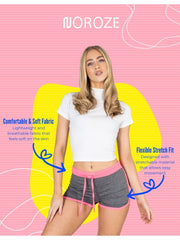 RUFEDGE Women'S Gym Fleck Hotpants Casual Summer Activewear Shorts Breathable Ladies Workout Running Fitness Short UK Sizes 8-18