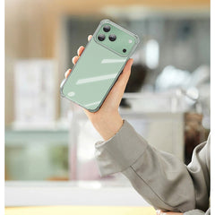 TVELO Clear Phone Case for iPhone 17, iphone 17 air, iphone 17 pro, iphone 17 pro max, Transparent Slim Fit Hard Protective Cover, Shockproof Mobile Case black greay