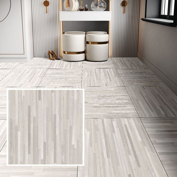 LIVINGANDHOME 24PCS Peel and Stick Non-slip Floor Tiles - 12