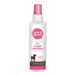 1X Pride & Groom Raspberry Scented Dry Dog Shampoo 200ml