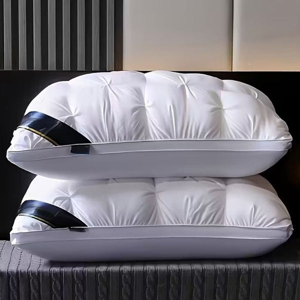 Pack of 2/1 Neck Support Pillow Cores, Hotel Quality Pillows, Moisture-Absorbent & Breathable Pillows, Comfortable Sleep Bedding for Bedrooms, Living Rooms & Home Decoration, Fashionable & Simple Style-740g/1480g