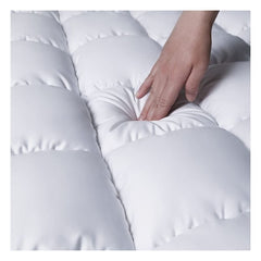 Luxury Mattress Topper Extra Thick 4-Inches / 10cm Deep | Fitted Bed MattressesToppers with Soft Fiber | Single Double King Super King Small Double Sizes Bedding Size