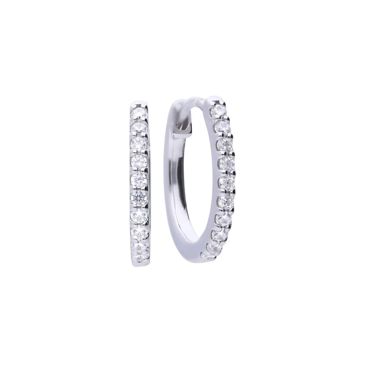 Diamonfire Sterling Silver Cubic Zirconia Hoop Earrings