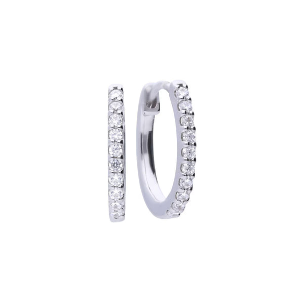 Diamonfire Sterling Silver Cubic Zirconia Hoop Earrings