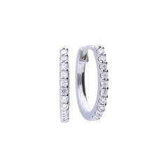 Diamonfire Sterling Silver Cubic Zirconia Hoop Earrings