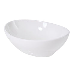 Ceramic Counter Top Sink Hand Washing Basin Modern Bathroom Cloakroom Sink Bowl with Waste Pipe Kits 410*340*140mm