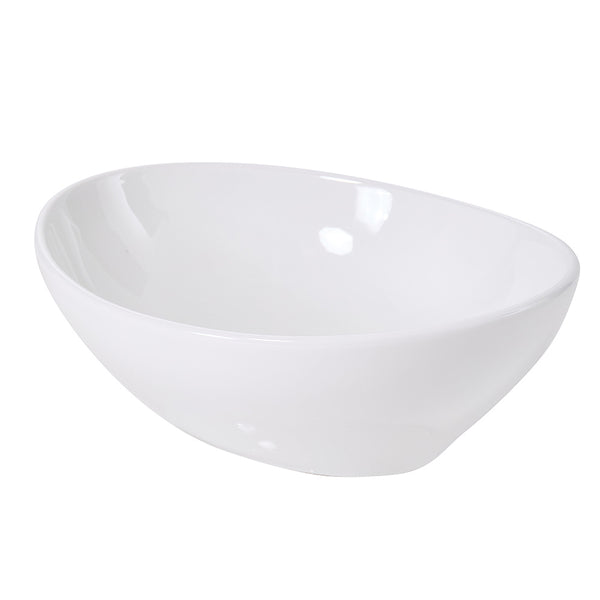 Ceramic Counter Top Sink Hand Washing Basin Modern Bathroom Cloakroom Sink Bowl with Waste Pipe Kits 410*340*140mm