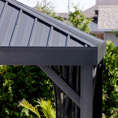 Sojag Kiruna 10Ft X 12Ft (3 X 3.64M) Aluminium Frame Sun Shelter with Galvanised Steel Roof + Insect Netting