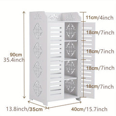 5-Level Wooden Shoe Storage Shelf Organizer for Footwear